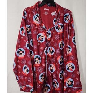 Disney Mickey mouse and Minnie christmas Pajamas men's XL Top only